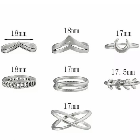 Boho Stackable Ring Set - Picture 2 of 5